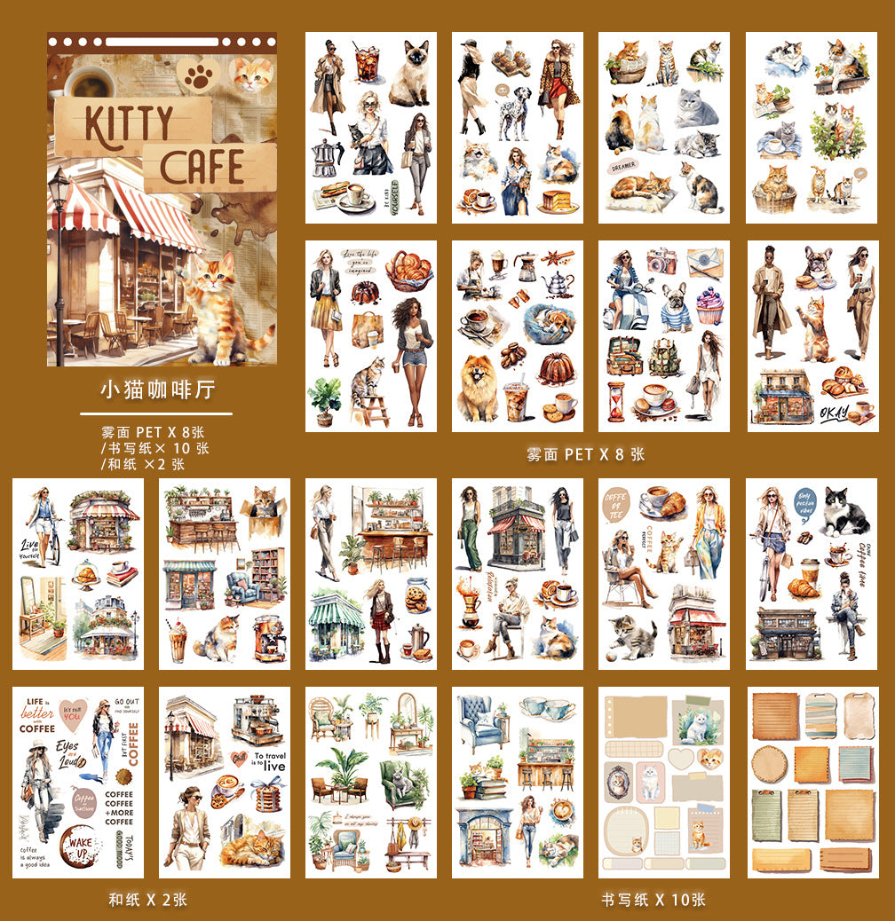 New PET precut-Vintage sticker book--02